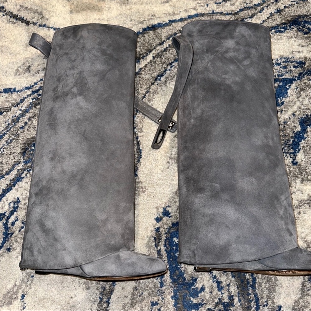 Givenchy suede tall shark boots.